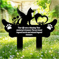 Metal Dog Grave Markers, Waterproof & Sun-Proof, Personalized Pet Memorial Stake, 13.7in (Dog)