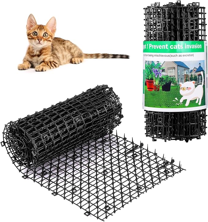 Cat Scat Mat with Spikes 13FT Cat Deterrent Mats Plastic Scat Mat for Dogs and Cats Spike Deterrent