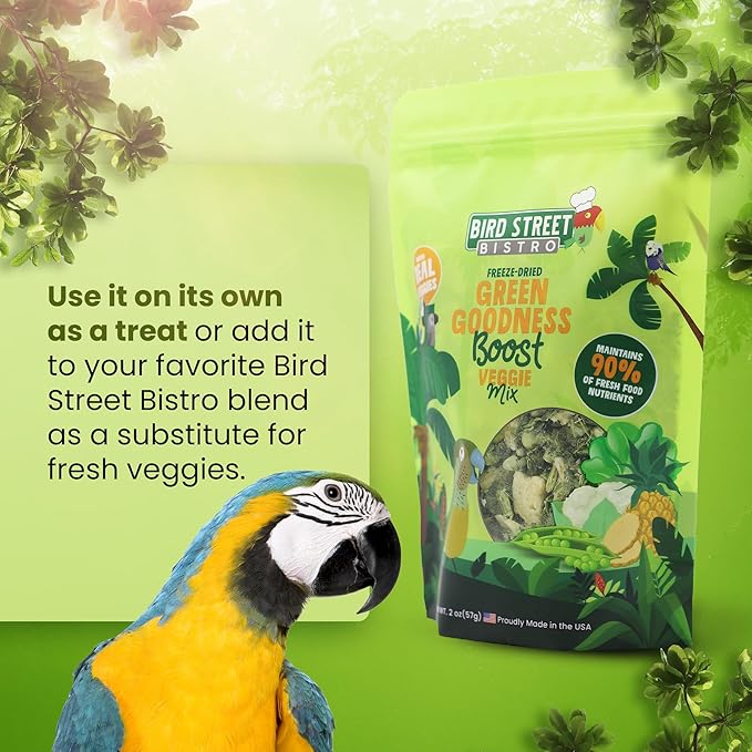 Bird Treats - Parrot Treats - Cockatiel Food - Parakeet Treats - Conure Bird Food - Cockatiel Treats - Sun Conure Food - Cockatiel Bird Food - Parakeet Bird Food - Parrot Treats (Green Goodness)