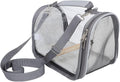 GANAZONO Portable Bird Travel Carrier Cage with Wooden Perch, Small Gray Parakeet Travel Bag, Lightweight Portable Pet Birdcage for Outdoor Transport and Vet Visits