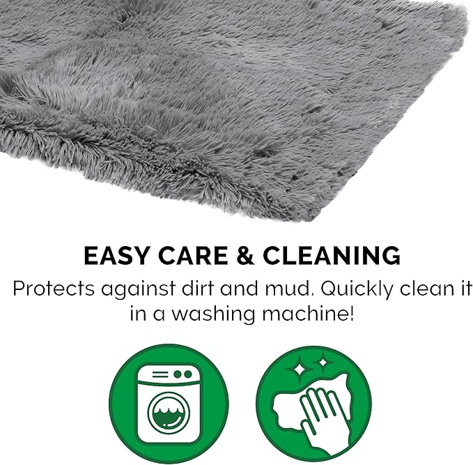 FurHaven Waterproof Throw Blanket For Dogs & Indoor Cats, Reversible Protective Pet Blanket, Extra Large, Long Faux Fur & Velvet, Gray