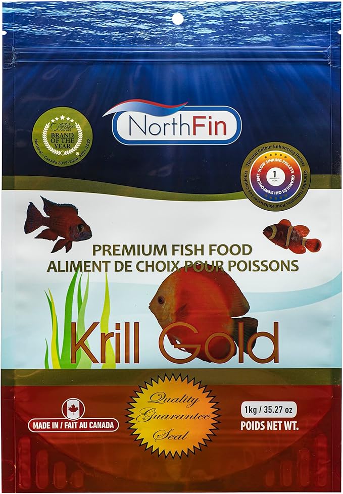 Northfin Fish Food Krill Formula Slow Sinking Pellets (1mm 1kg)