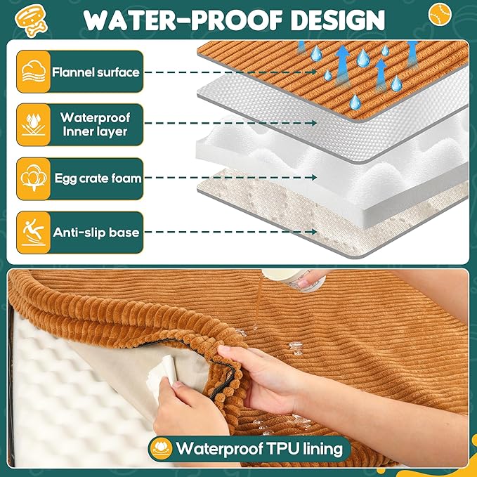 Dog Car Bed, Non-Slip Backseat Extender Pet Mat, Removable Washable Dog Bed for SUVs, Sedans & Trucks, Anti-Slip Travel Bed for Dogs, Easy Clean & Scratch-Proof & Comfort XL (56" Lx28.7 M×2" H)