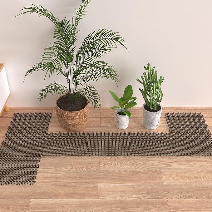 Hmyomina 16 x 13 Inch Cat Scat Mat with Spikes Outdoor/Indoor, Cat Deterrent Mat (10 Pack)