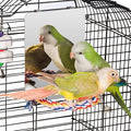 Colorday 7" Bird Mirror for cage with Rope Perch, Bird Swing, Parrot Cage Toy for Parakeet Budgie African Grey Conure Cockatiel Lovebird Finch Canarie, Medium