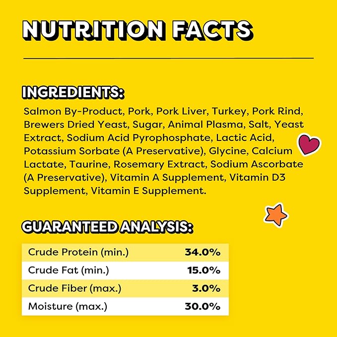 Temptations Meaty Bites Savory and Soft Cat Treats, Salmon Flavor, 1.5 oz. Pouch (Pack of 7)