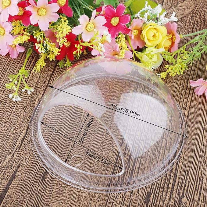 MeiBoAll 2Pcs 6in Wall Fish Bowl, 230ML Clear Acrylic Betta Fish Tank, Wall-Mounted Aquarium, Planter