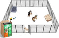 FXW Homeplus Unleashed Indoor Dog Playpen - Stress-Free and Safe Play, Heavy Duty 45 Inch 32 Panels Dog Pen for Large Dogs, Black│Patented