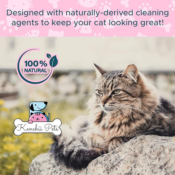Kenchii Professional Pet Grooming Spray for Kittens and Cats, All-Natural Scented Moisturizing Cat Detangler Spray, Kitten Conditioner Coat Shine Spray, Cat Grooming Supplies