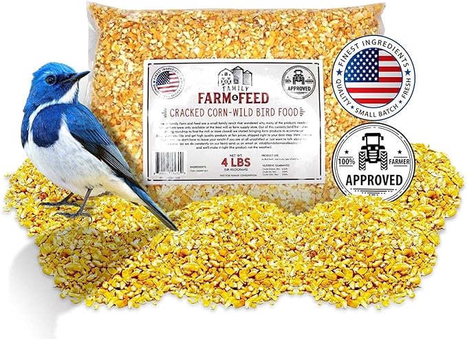 | Four Seasons | Cracked Corn | Wild Bird Food | Backyard Songbird | 4 Pounds