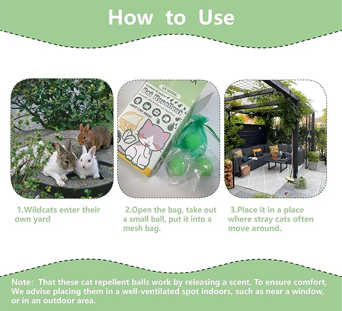 Outdoor Animal Deterrent Balls 12-Pack + 6 Bags – Peppermint & Lemongrass Repellent for Rabbits, Rats, Squirrels, Stop Digging & Chewing in Garden, Yard, Plants