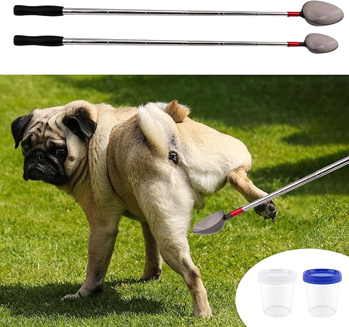 Dog Cat Urine Collector- Telescopic Handled Dog Pee Sample Catcher for Veterinary Supplies, Urine Stick,Dog Urine Sample Catcher