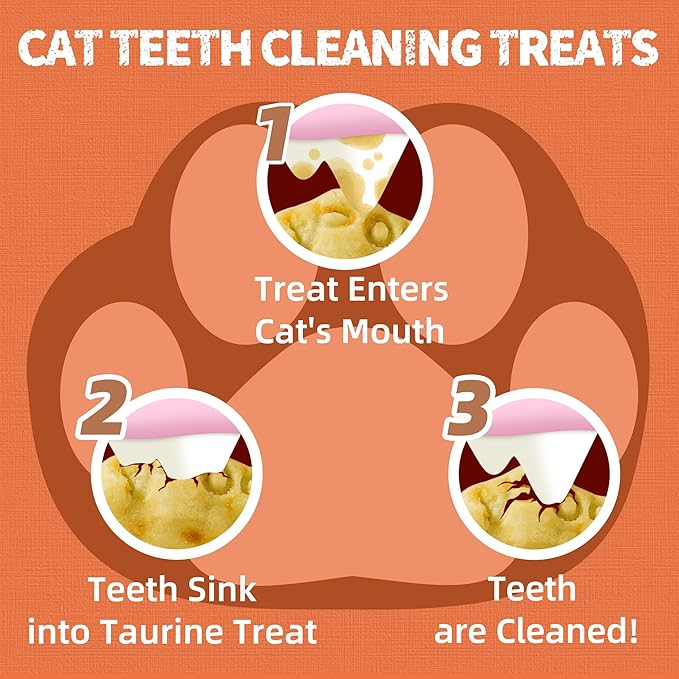 Just Try 16 OZ Taurine Treats with Coenzyme Q10 for Cats - Coq10 & Taurine for Cat to Support Feline Heart Health - Chicken Flavored Chews - Vitamins Snacks Treats