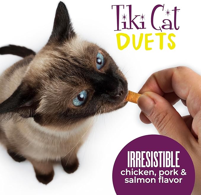 Tiki Cat Duets Cat Treats, Chicken Flavor, 2 oz. Pouch (8 Count)