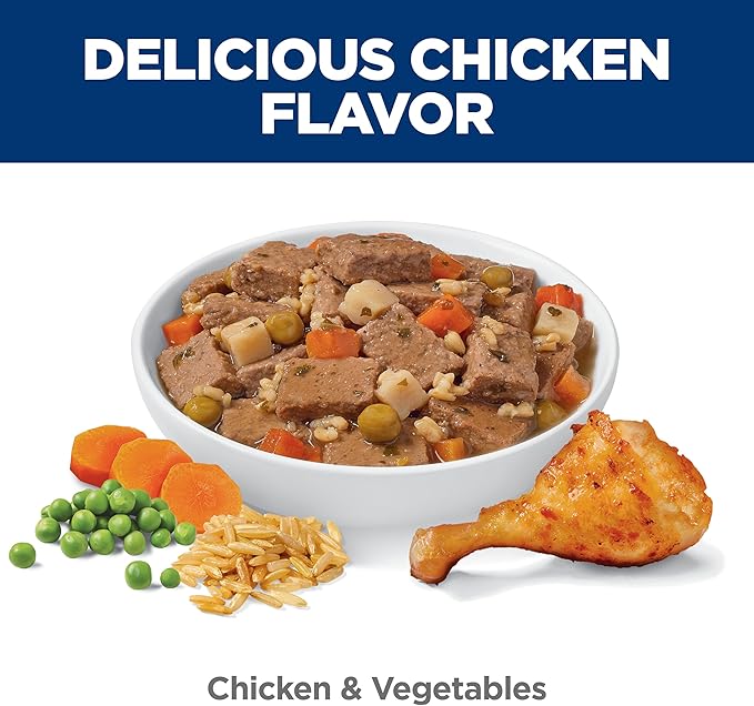 Hill's Science Diet Adult 7+ Wet Dog Food, Chicken & Vegetables, 12.8 oz. Cans, 12-Pack