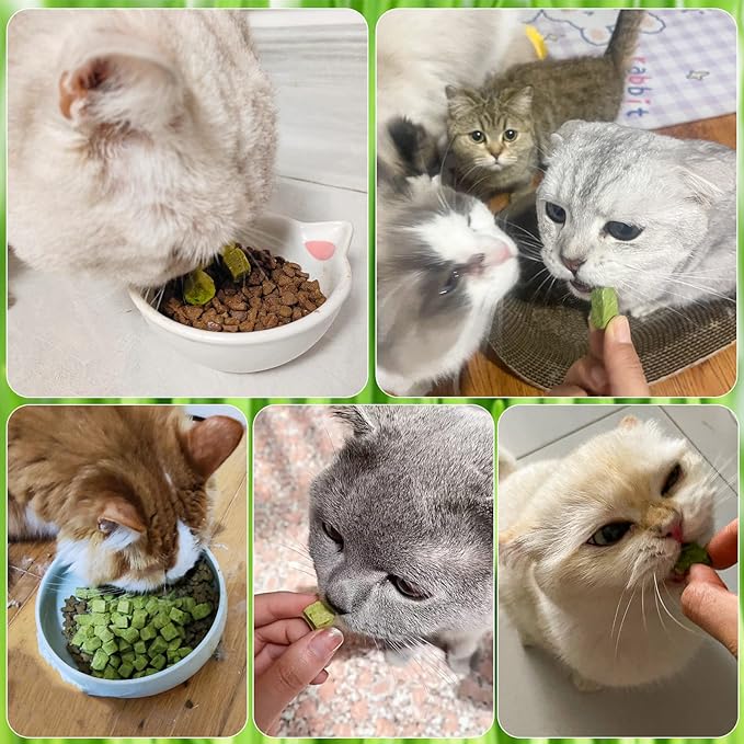 HavenJanny 60g Cat Grass Treats for Indoor Cats, Freezed Dried Cat Grass Teething Stick Snacks for Cats, Edible Feline Chew Toys for Hairball Control and Oral Health