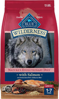 Blue Buffalo Wilderness Natural High-Protein Dry Food for Adult Dogs, Salmon Recipe, 13-lb. Bag