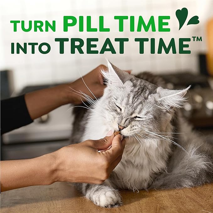 Greenies Feline Pill Pockets for Cats Natural Soft Cat Treats, Catnip Flavor, 1.6 oz. Pouch (45 Treats)