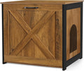 Dwanton Cat Litter Box Furniture Hidden, Cat Litter Box Enclosure, Reversible Entrance Can Be on Left or Right Side, Indoor Cabinet, Wooden Washroom, End Table, Nightstand, Warm Brown, 23.6" L