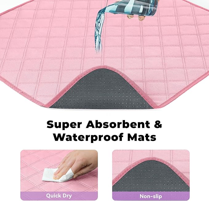 Dog Playpen,Cat Pet Puppy Pen,Portable Playpens for Dogs Indoor Outdoor Travel Camping Use,Foldable Dog Kennel Tent Crate for Rabbit Small Animals with Carrying Case (Pink with Pad, Medium)