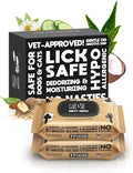 Lick-Safe Daily Pet Wipes for Dogs & Cats - Vet-Approved & Hypoallergenic - Cleans Mud, Odor & Dander - Wipes for Paws, Face & Butt - 10% to Charity - Earth-Friendly & Unscented Cleaning - Pack of 200