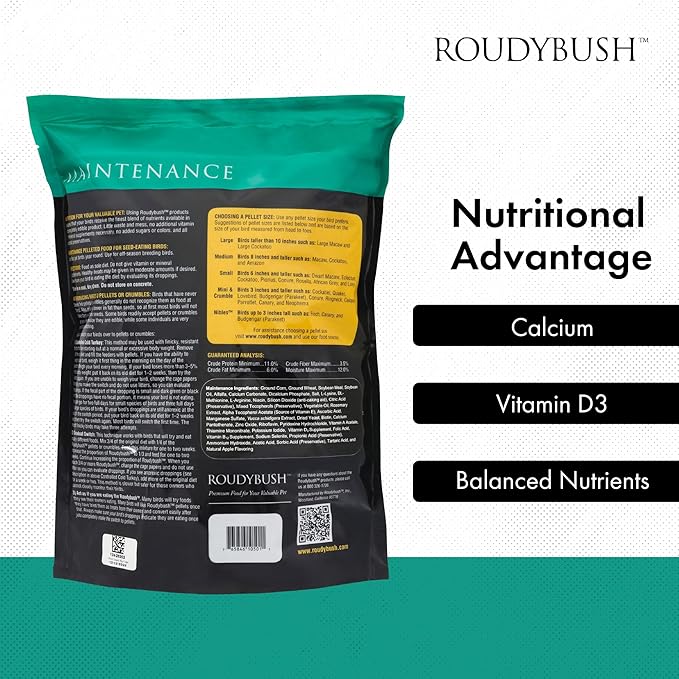 RoudyBush Daily Maintenance Bird Food, Crumbles, 10-Pound