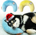 Cat Pillow, Dog Pillow, Claming Pillows for Small Dogs and Cats, Joint Relief Sleeping Improve Pet Neck Pillow， Deep Sleep Fluffy & Cozy Pet Calming Toy，Machine Washable(2 Pack(Blue&Yellow))