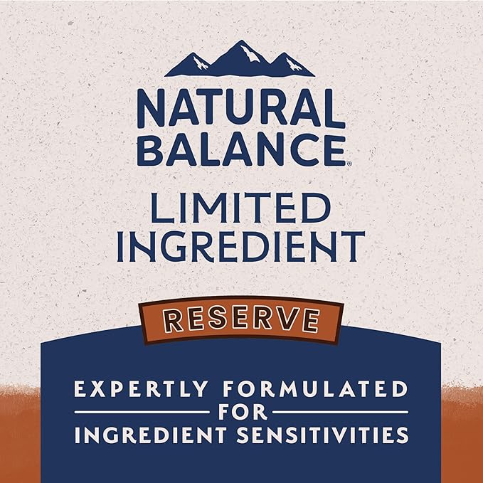 Natural Balance Limited Ingredient Adult Dry Dog Food with Healthy Grains, Reserve Duck & Brown Rice Recipe, 22 Pound (Pack of 1)