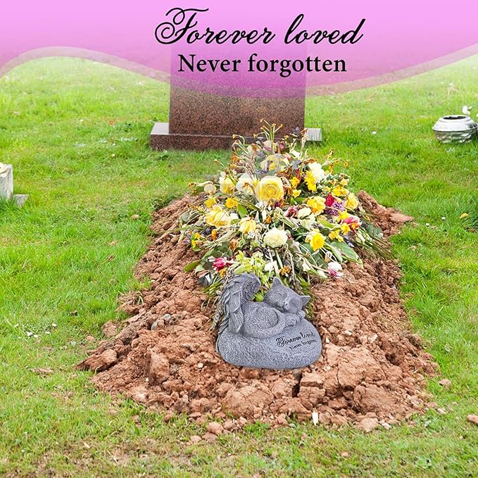 Cat Memorial Gifts for Loss of Cat,Pet Sympathy Gift,is Placed in The Outdoor Garden or Tombstone Loss of Pet Sympathy Gift
