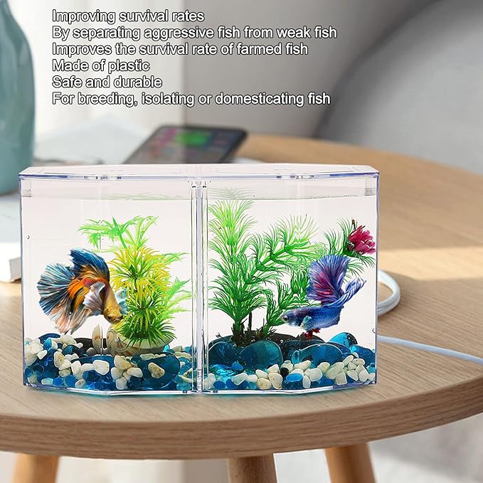 Aquarium Fish Breeder Isolation Box - Multipurpose Transparent Octagonal Acrylic Hatching Incubator for Breeding