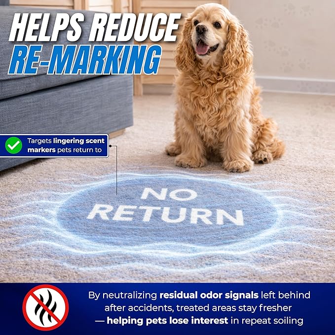 Oh Yuk Probiotics Pet Odor Eliminator and Stain Remover Spray – Dog & Cat Urine and Poop Odor Eliminator for Home, Pet Pee Smell Remover & Deodorizer – 27 fl oz (Fresh Ginger Lime)