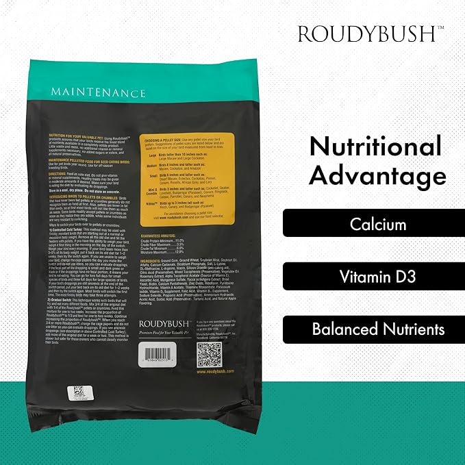 RoudyBush Daily Maintenance Bird Food, Medium, 25-Pound