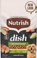 Nutrish Dish Premium Dry Dog Food, Chicken & Brown Rice Recipe with Veggies & Fruit, 23 Pounds
