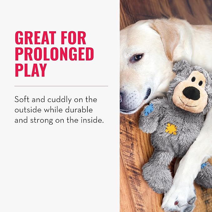 KONG Wild Knots Bears - Durable Dog Toys with Internal Knotted Ropes and Minimal Stuffing for Less Mess (Assorted Colors) (X Large)