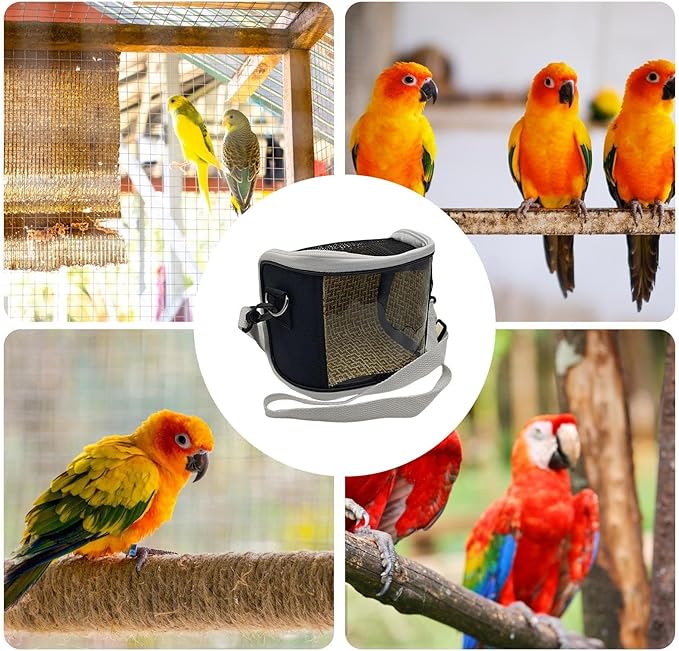 Bird Carrier - Lovebirds Outdoor Carrying Cage, Portable Parrot Travel Habitat with Ventilated Design, Secure Pet Transport Box | for Macaw Conure Budgies Vet Visit Short Trips Moving Homes