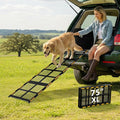 Wide Dog Ramp for Car 75” Long, Folding Outdoor Pet Ramp for Large Dogs Non-Slip Dog Car Ramp for Truck, SUV, RV