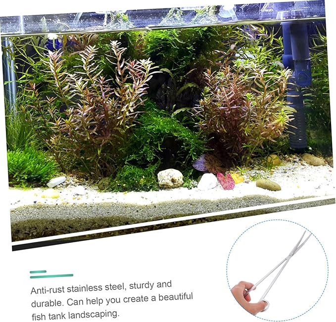 BESPORTBLE 5pcs Aquarium Cleaning Tool Set Includes Scissors Tweezer Spatula for Water Plant Maintenance and Fish Tank Care