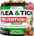 Flea and Tick Prevention for Dogs Chews - Natural Dog Flea and & Tick Control - Advanced Oral Pills Supplement Treatment for All Breeds & Size - Vet Formulated - Soft Chewables - Made in USA