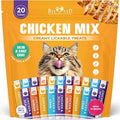 Beloved Pets Creamy Lickable Cat Treats & Wet Food Squeeze Tubes – Liquid Kitten Snacks, Skin & Coat Health, Multivitamin Treats for Cats, & Small Dogs, Lick Up 20 Chicken Mix