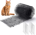 Hmyomina 13FT Scat Mat for Cats with Spikes and 12 Garden Staples - Outdoor/Indoor Pet Deterrent for Plants, Furniture, Car, and Yard
