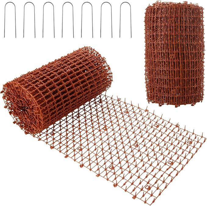 13FTx12IN Scat Mat for Cats Indoor Scat Mats for Dogs Cat Deterrent Mat Cat Repellent Mat Cats Spikes Mat to Stop Anti Mat Keep Dog Off Couch Furniture Counter Pets Outdoor Brown