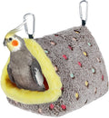 MEWTOGO Medium Winter Warm Bird Nest for Cage - Comfortable Birds Bed with Support Plate, Hanging Shed Hideaway Hammock Hut Gift for Cockatiel Monk Parrots Sun Conure