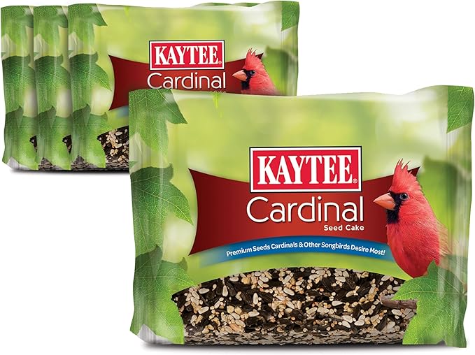 Kaytee Cardinal Seed Cake, Wild Bird Food, 1.85 Pounds, 4 Count
