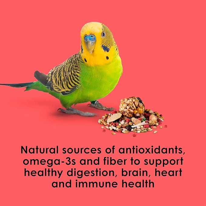 Kaytee Fiesta Parakeet Food, Nutritious and Fun Blend, Supports Skin, Feather, Digestion, Brain and Heart Health, 4.5 pounds