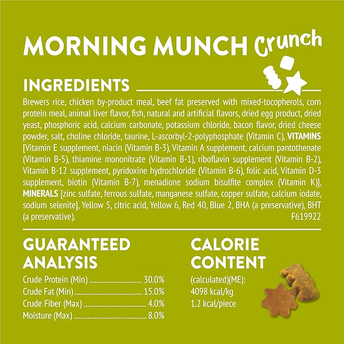 Friskies Purina Party Mix Morning Munch Crunch Cat Treats - 2.1 oz. Pouches,(Pack of 20)