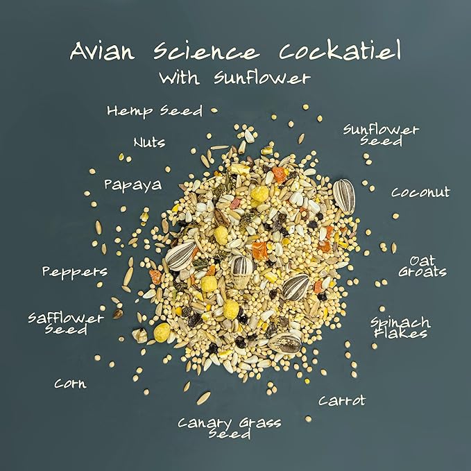 Volkman Seed Avian Science Super Cockatiel with Sunflower Bird Food 4lb