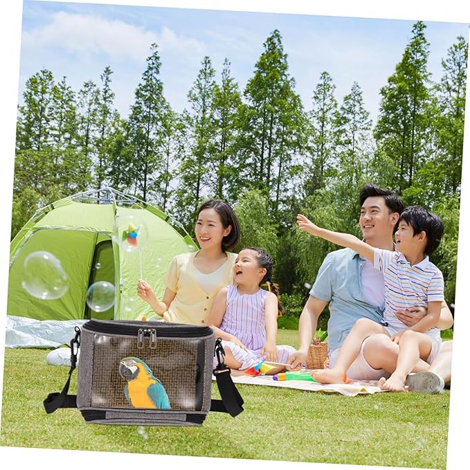 Parrot Carrier Bag Large Capacity Breathable Crossbody Pet Birds Storage Pouch Portable Travel Handheld Bird Cage for Small Parrots and Cockatiels