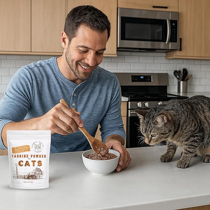 Taurine for Cats - Taurine Powder for All Ages Including Kittens - 144+ Servings - 500mg Supplement - unscented (6oz)