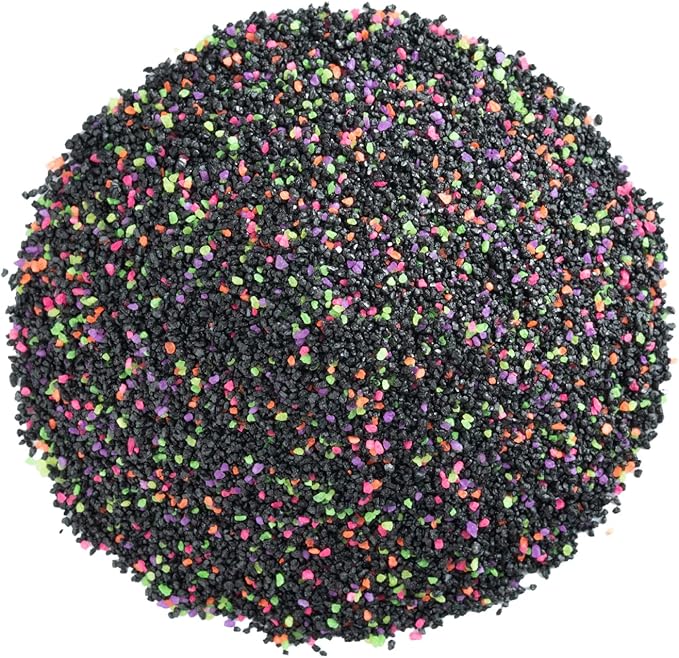 GloFish Aquarium Sand 5 Pounds, Black with Highlights, Complements Tanks and Décor, (AQ-78485)