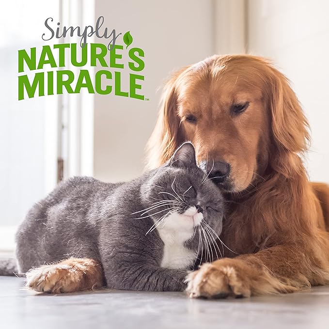 Nature's Miracle Simply Pet Stain and Odor Remover, 128 Ounce, Made with 86% Plant-Derived Surfactants, Multicolor, 128.00 Fl Oz (Pack of 1)